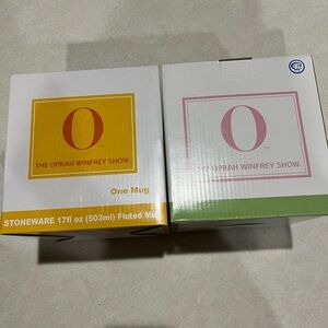 Set of 2: Original Oprah mugs, new in box.